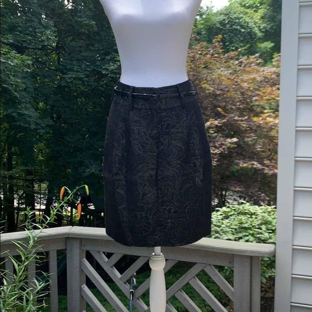 Elie Tahari Pencil Skirt Black with Silver